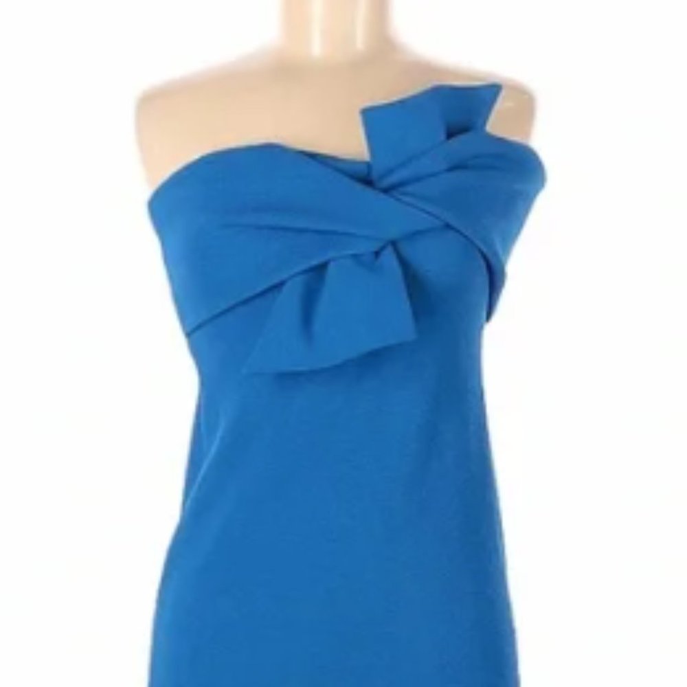 TOP SHOP blue midi tube dress EUC size 6